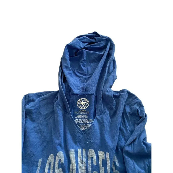 47 Los Angeles Dodgers Men's Blue Long Sleeve Hoodie Size Large - Picture 2 of 5